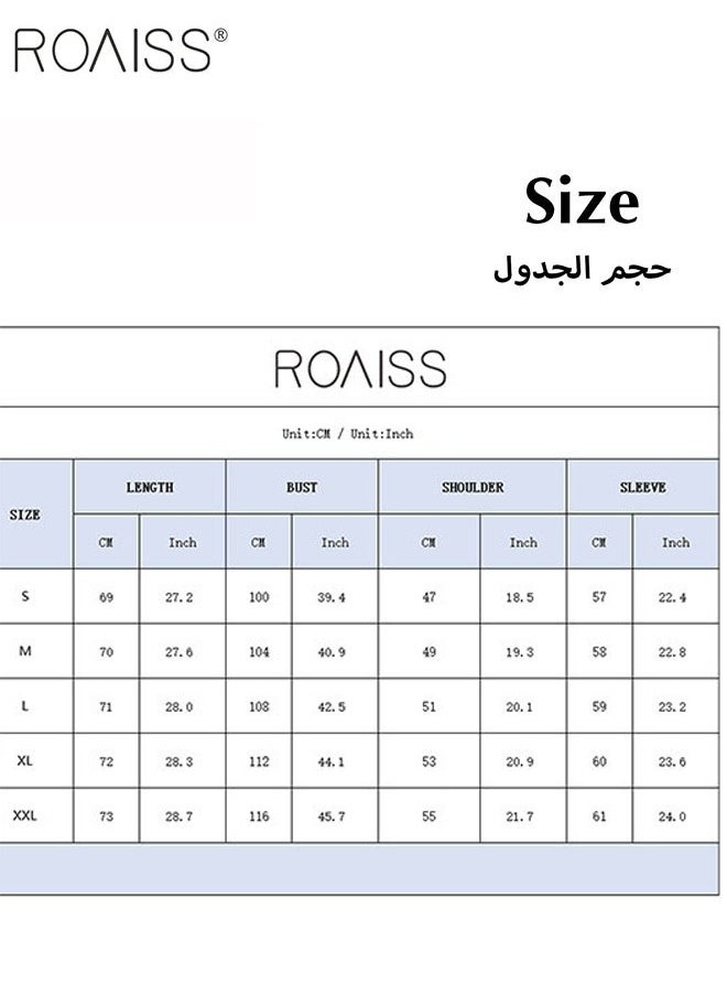roaiss - قميص نسائي من الساتان المضيء قميص فضفاض متعدد الاستخدامات بياقة بولو كلاسيكية قميص بأكمام طويلة مع زر للإغلاق - Image 1