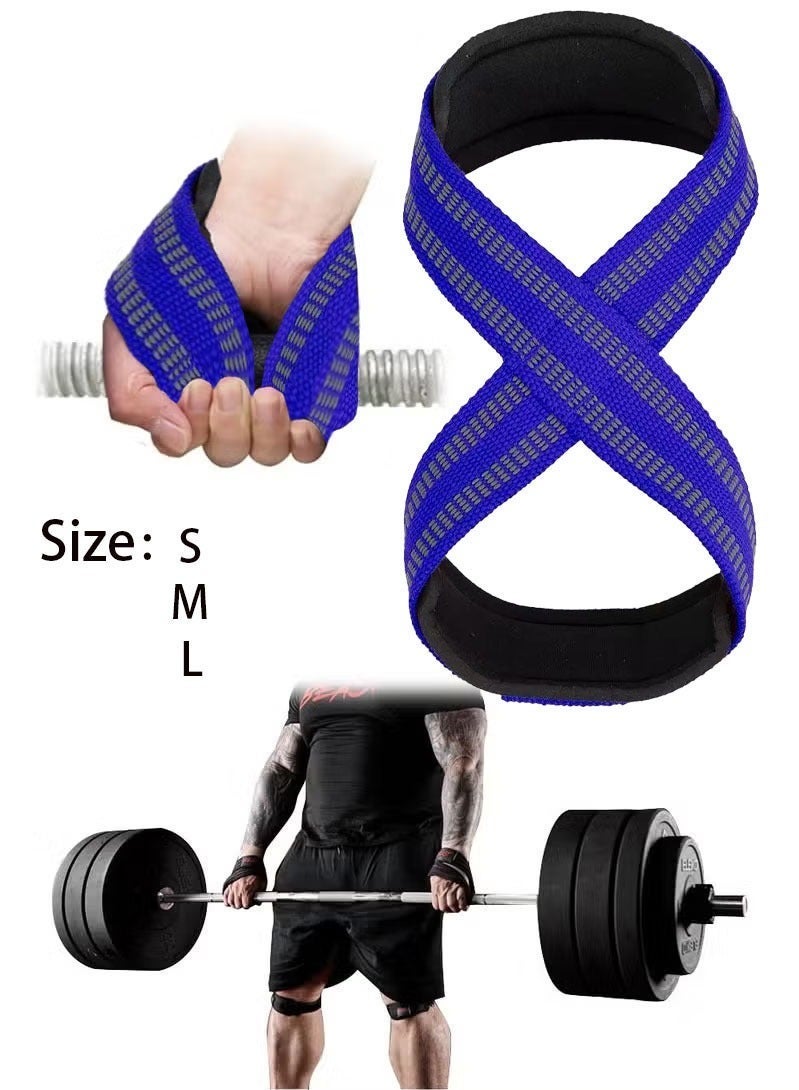 ماسكابوني أحزمة رفع الأثقال بشكل 8 مع دعم المعصم، حزام قبضة مانع للانزلاق لتمارين الديدلفت والقوة، أداة تمارين رياضية ثقيلة - Image 1