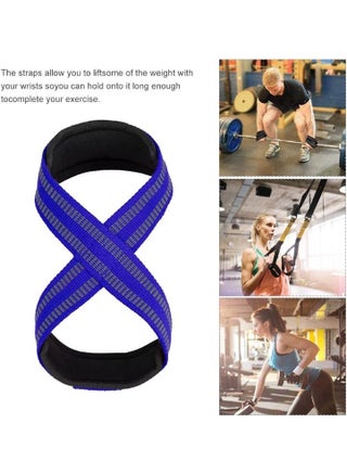 Figure 8 Weight Lifting Straps DeadLift Wrist Strap for Pull-ups Horizontal Bar Powerlifting Gym Fitness Bodybuilding Equipment available in three different sizes - view 5