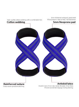 Figure 8 Weight Lifting Straps DeadLift Wrist Strap for Pull-ups Horizontal Bar Powerlifting Gym Fitness Bodybuilding Equipment available in three different sizes - view 2