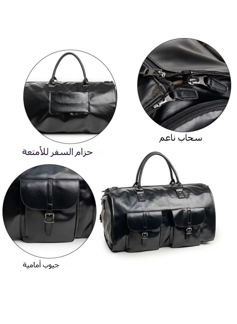 general Exclusive travel clothing duffel bag suit bag hanging suitcase suit business travel bag (black) - Image 4