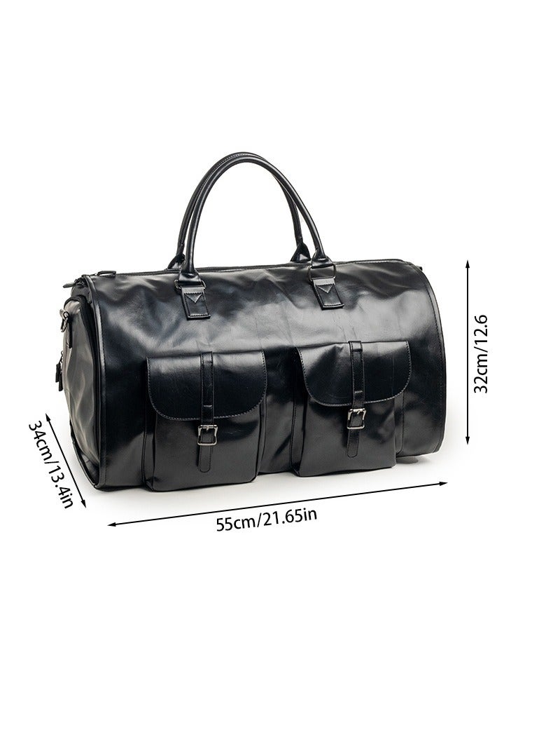 general Exclusive travel clothing duffel bag suit bag hanging suitcase suit business travel bag (black) - Image 2