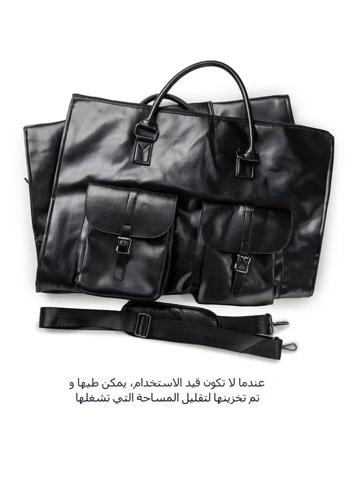 general Exclusive travel clothing duffel bag suit bag hanging suitcase suit business travel bag (black) - Image 5