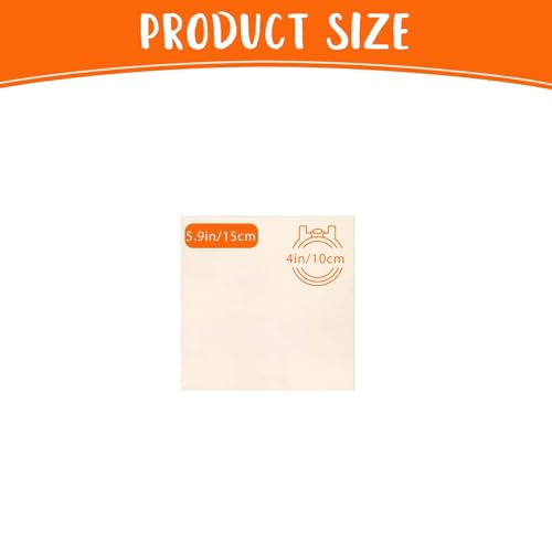 Nitelemn 10 PCS Embroidery Fabric, Pre-Cut Beige Natural Cotton Embroidery Cloth Fabric, Embroidery Cloth Squares for Embroidery Garment Craft (5.9 × 5.9 Inch) - Image 2