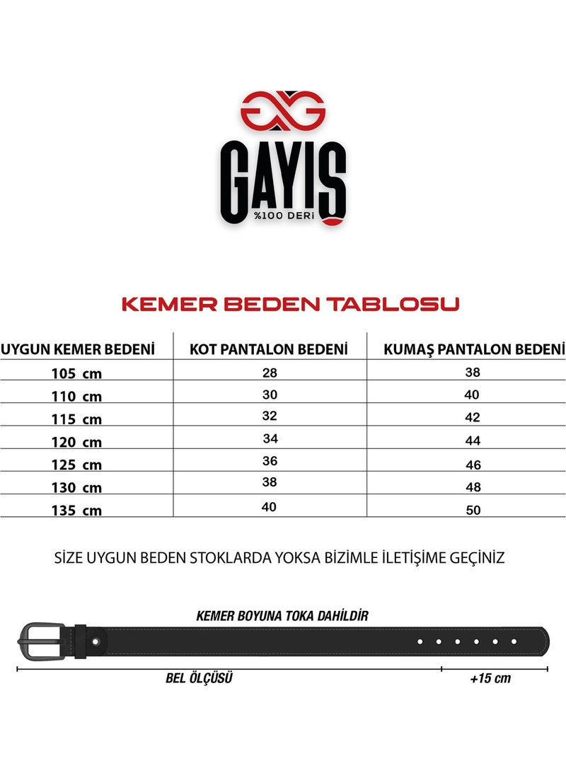Gayış Gaış Special Boxed| Premium 100% Leather | Men's Denim-Fabric Trouser Belt | Soft Italian Leather Belt  - Image 2