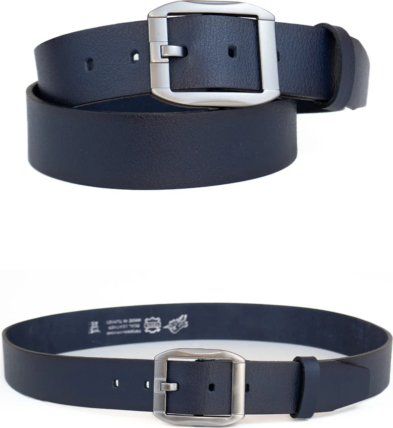 Gayış Gaış Special Boxed| Premium 100% Leather | Men's Denim-Fabric Trouser Belt | Soft Italian Leather Belt