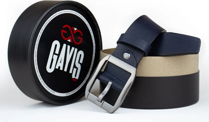 Gayış Gaış Special Boxed| Premium 100% Leather | Men's Denim-Fabric Trouser Belt | Soft Italian Leather Belt