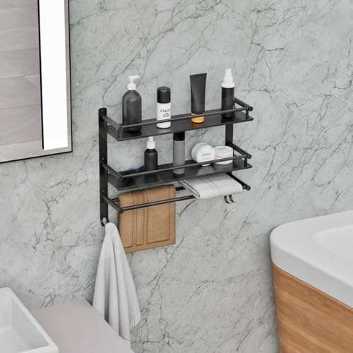 Well Set Multipurpose Stainless Steel Bathroom Shelf/Rack/Storage Organizer for Bathroom and Kitchen (Matt Black - 15x16x5 inches) - Image 5