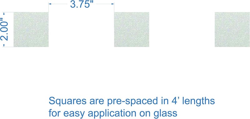 Glass Alert Distraction Markers-Glass Awareness Stickers for Glass Doors (Squares) - Image 2