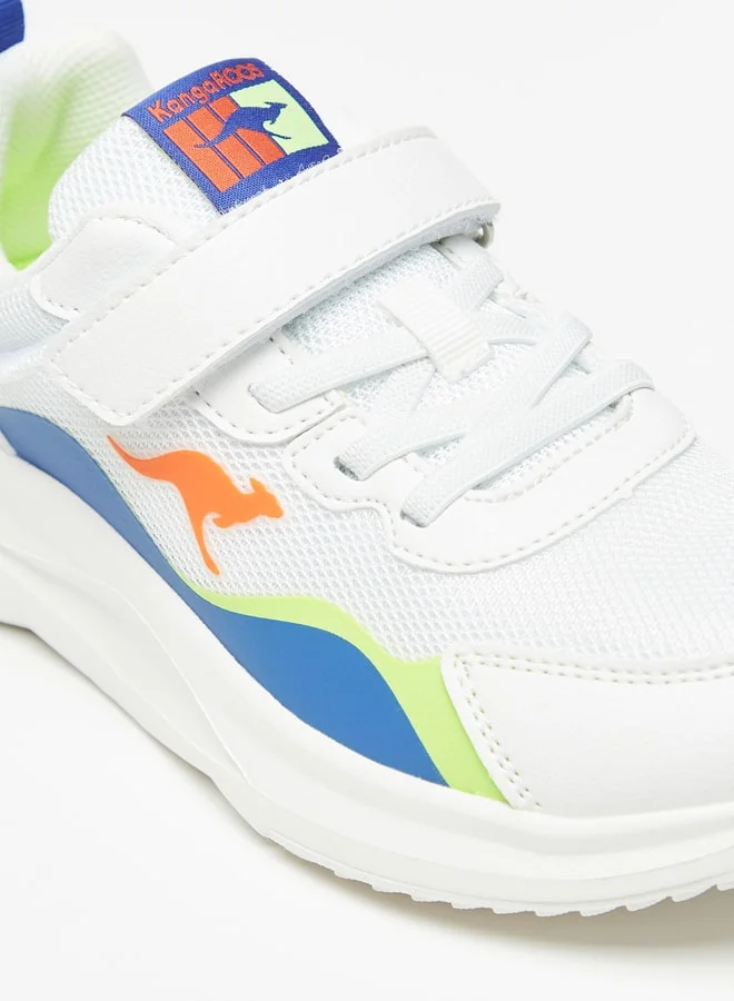 كانغاروس Boys Colourblock Sports Shoes With Hook And Loop Closure