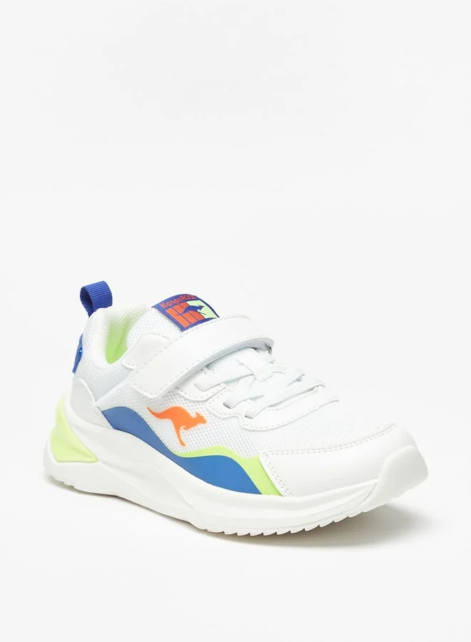 كانغاروس Boys Colourblock Sports Shoes With Hook And Loop Closure