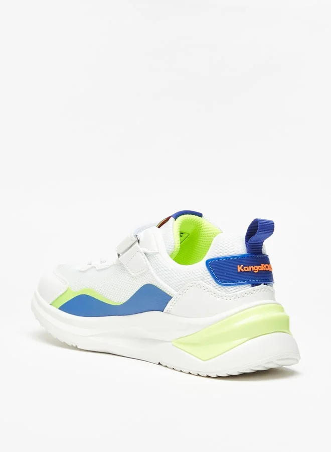 كانغاروس Boys Colourblock Sports Shoes With Hook And Loop Closure