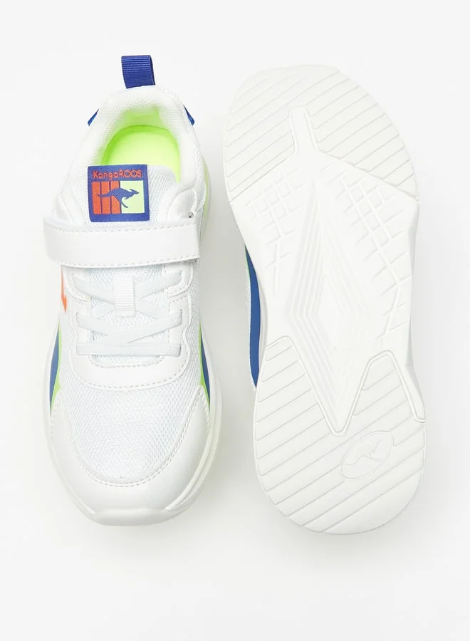 كانغاروس Boys Colourblock Sports Shoes With Hook And Loop Closure