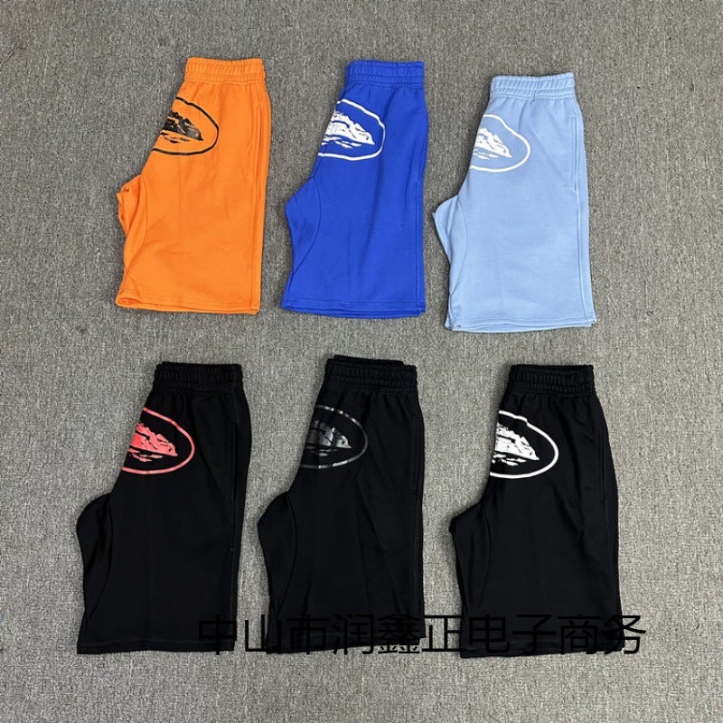 Corteiz Classic Series Ship Print Logo Shorts Ins Trendy Hip Hop Skateboard Casual Pants Men And Women - Image 2