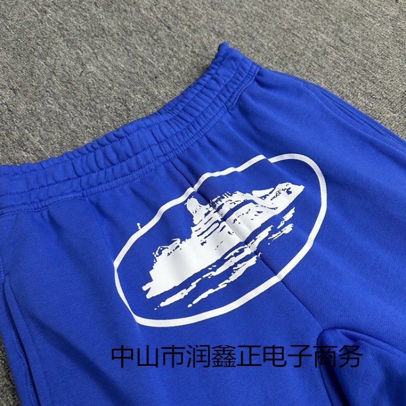 Corteiz Classic Series Ship Print Logo Shorts Ins Trendy Hip Hop Skateboard Casual Pants Men And Women - Image 3