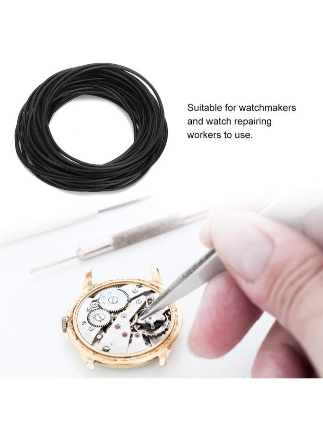 klarako 500Pcs/Bag O Ring Rubber Seal, O Ring Watch Gasket Watch Back Cover Seal Gaskets Watch Repairing Tool(0.8)  - Image 1