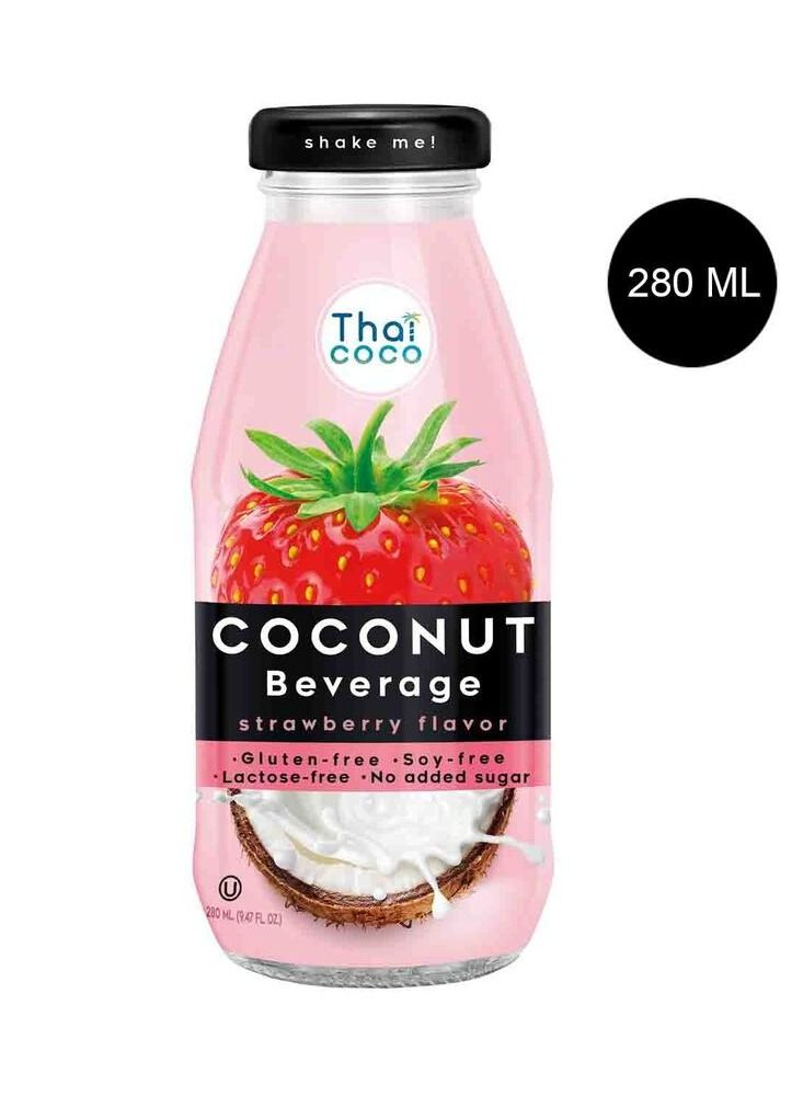 Thai Coco Coconut Beverage Strawberry Flavor 280 ml - Image 1