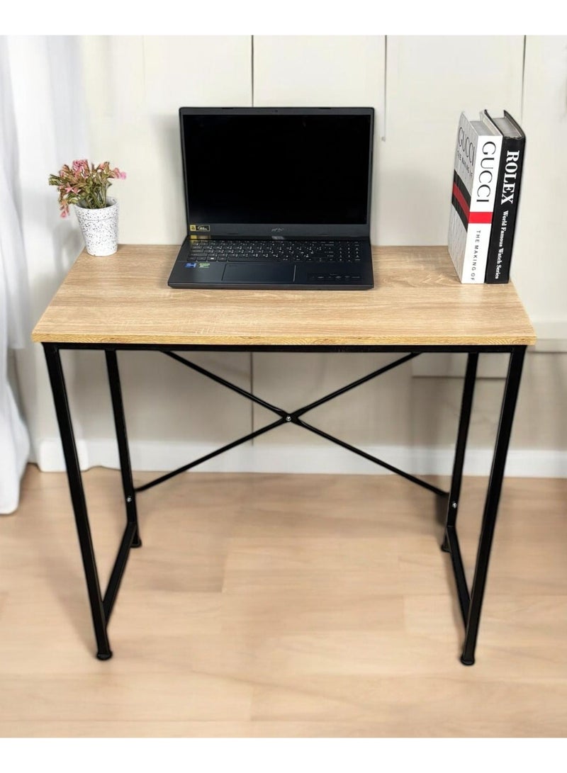 80*40cm desk, easily assembled and disassembled - Beige - Image 1