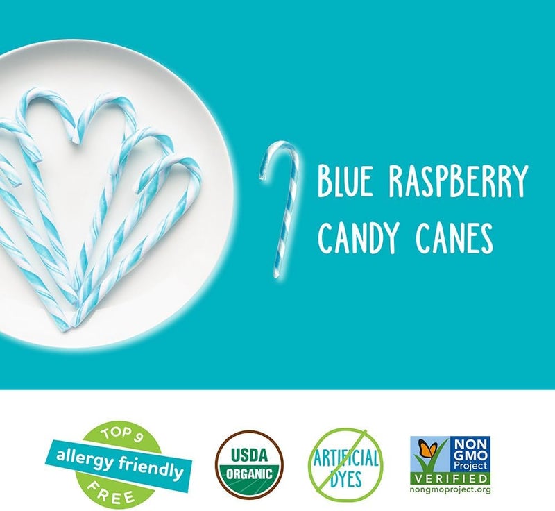 YumEarth Organic Blue Raspberry Candy Canes - Image 4