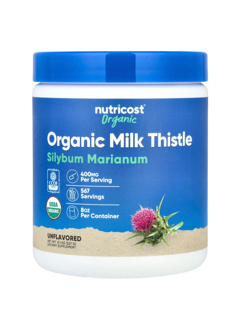 Organic Milk Thistle, Unflavored, 8.1 oz (227 g)