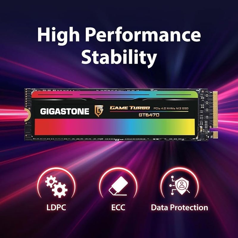 جيجاستون GIGASTONE M.2 SSD 2TB (2-Pack) PCIe 4.0 NVMe SSD 7,000MB/s Internal Gaming Solid State Hard Drive Upgrade PC Laptop PS5 Storage Turbo Speed for Gamers 3D Rendering 4K 8K Video Editing Creators - Image 5