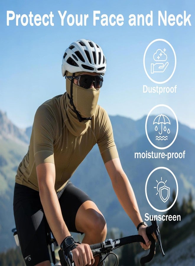 AOUTACC Balaclava Face Mask,Ski Mask for Men,Lightweight Windproof and UV Protection Full Face Cover Head Mask for Motorcycle Skiing Cycling Outdoor Activities-Tan(L) - Image 4