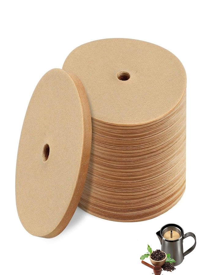 Piszvbej 300 Count Percolator Coffee Filters, 3.75 Inch Unbleached Disc Coffee Filters with Hole, Disposable Thick Round Paper Filter, Keeps Grounds Out, Perfect for Home, Office and Camping - Image 1