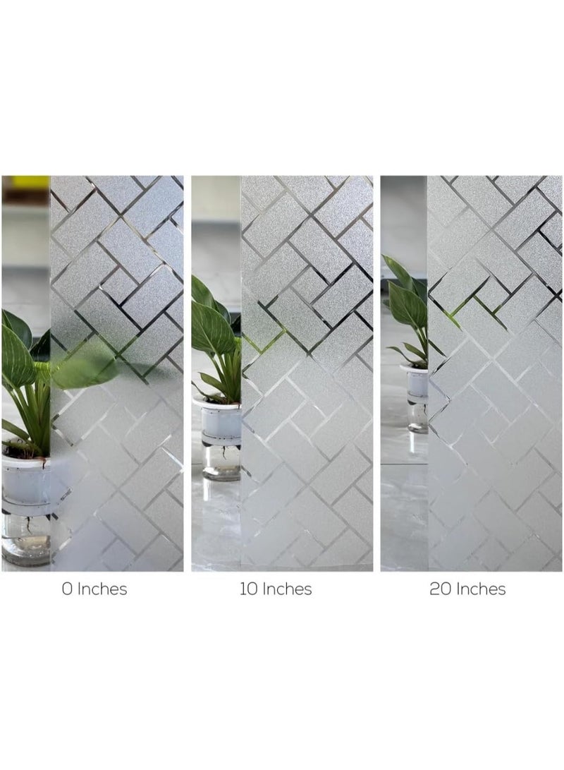 Decorative Privacy Window Film – Electrostatic Glass Film, Water Sticking, Glue-Free, 2M x 45CM, Easy to Apply & Remove, Reusable, Ideal for Home, Office, Bathroom & Doors - Image 2