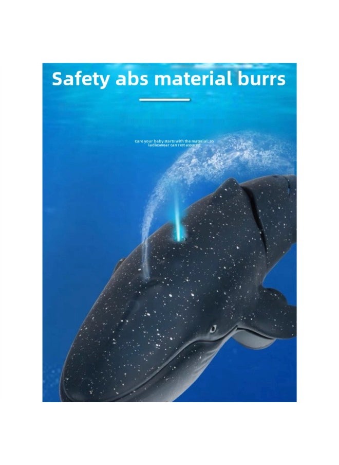 Generic - Remote Control Shark Electric Real Water Spray Remote Control Whale Can Be In The Water Will Swing Waterproof Swimming Outdoor Children's Toys-Color:Super Power Deep Sea Blue Whale + Waterproof Remote Control_four Batteries For 120 Minutes And Multiple Batteries - Image 1