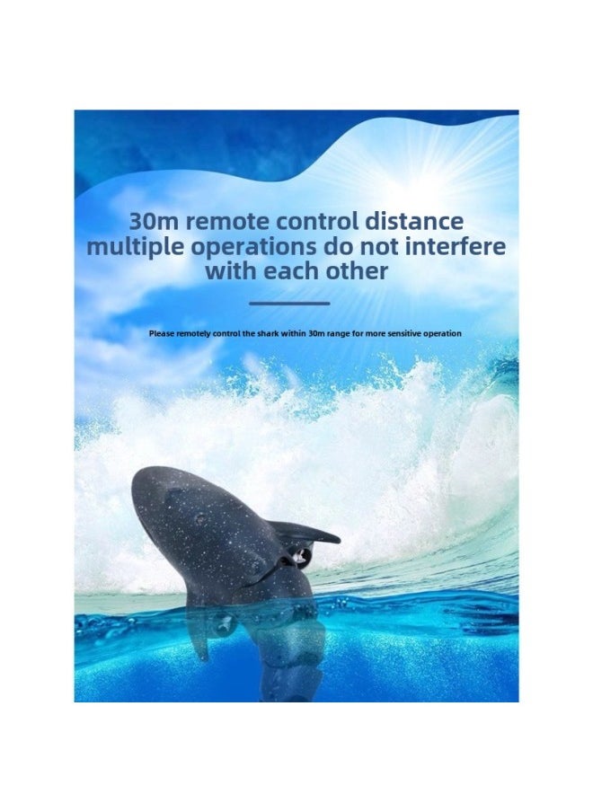 Generic - Remote Control Shark Electric Real Water Spray Remote Control Whale Can Be In The Water Will Swing Waterproof Swimming Outdoor Children's Toys-Color:Super Power Deep Sea Blue Whale + Waterproof Remote Control_four Batteries For 120 Minutes And Multiple Batteries - Image 1