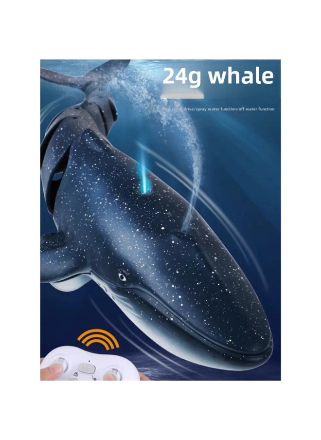 Generic - Remote Control Shark Electric Real Water Spray Remote Control Whale Can Be In The Water Will Swing Waterproof Swimming Outdoor Children's Toys-Color:Super Power Deep Sea Blue Whale + Waterproof Remote Control_four Batteries For 120 Minutes And Multiple Batteries - Image 1