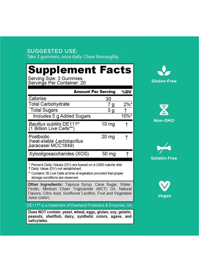 جولي نيوترشن Pre+Post+Probiotics Gummies – 60 Count | World’s First 3-in-1 Formula | Supports Gut Health, Digestion & Immunity | Gluten-Free, Vegan, Non-GMO & Gelatin-Free - Image 2