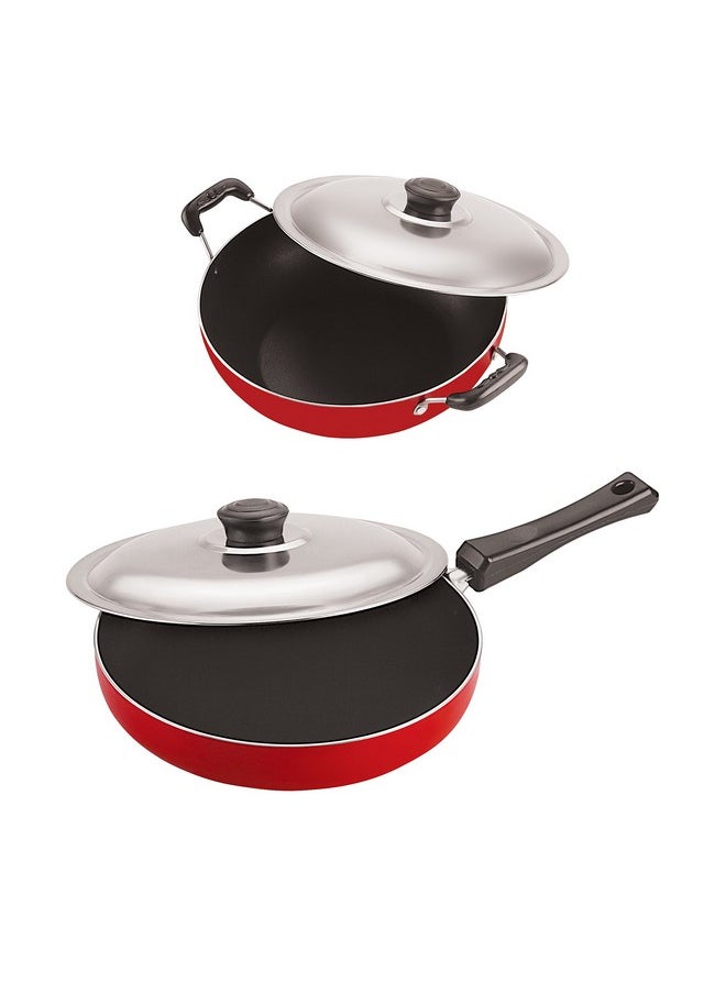 Nirlon Nirlon Non-Stick Coated Aluminium Pfoa Free Cookware Utencil Combo Gift Set Offer with Extreme Durability, 2.6mm_FP13_DKD(M)  - Image 1