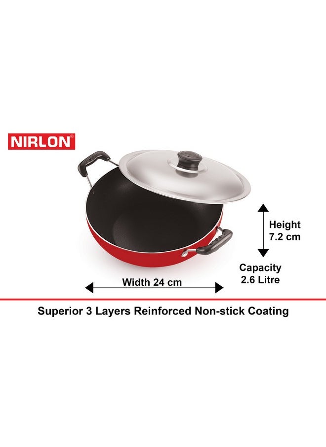Nirlon Nirlon Non-Stick Coated Aluminium Pfoa Free Cookware Utencil Combo Gift Set Offer with Extreme Durability, 2.6mm_FP13_DKD(M)  - Image 2
