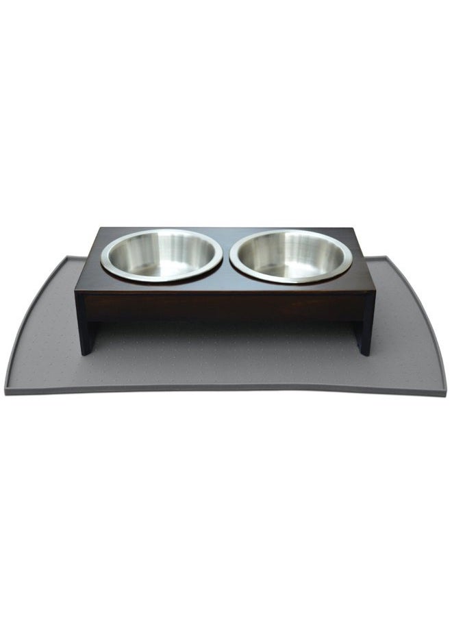 petfusion Large WATERPROOF Pet Food Mat (24x16). FDA Grade Silicone [superior hygiene, non-toxic, multiple sizes] For dogs or cats, Gray - Image 4