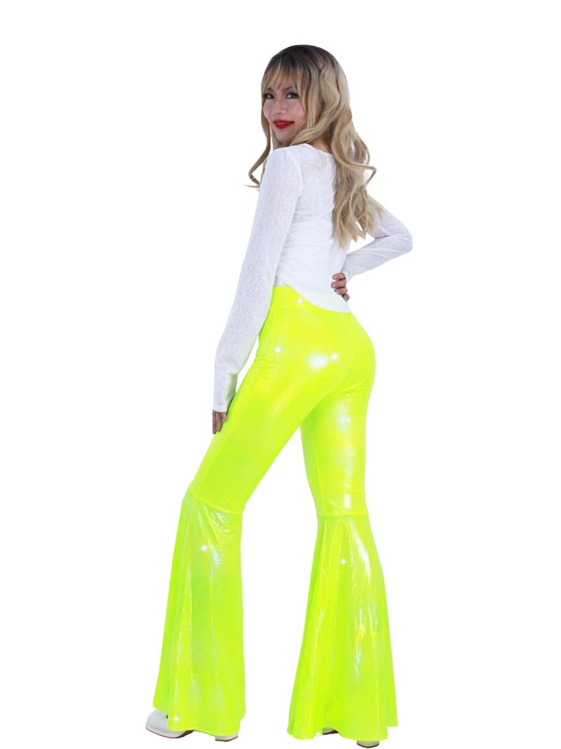 Nawgut Womens Sequin Flare Pant Sparkly High Waisted Leg Bell Bottom Glitter Trousers Night Out Clubwear-Small - Image 5