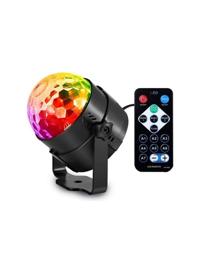 LED Decorative Disco Magic Ball Party Light with Remote Multicolour 10.5 x 10 x 10.5cm - Image 1