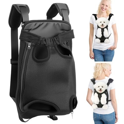 Mosago Dog Backpack Carrier with Thick Padded Bottom Support, Adjustable Pet Front Carrier, Legs-Out Chest Carrier for Small to Medium Dogs 10–16 lbs, Easy Fit for Walking, Hiking, Camping, Traveling - Image 1