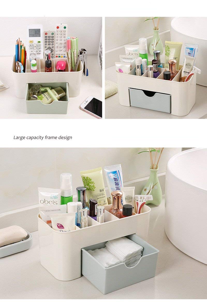 JELLEX Cosmetic Storage Box Multi Functional Desktop Storage Boxes Drawer Makeup Organizers Storage Boxes (Colour May Vary) - Image 4