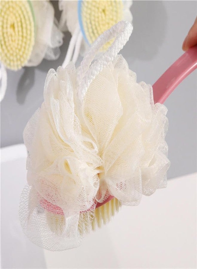 QUIRA 2 in 1 Body Bathing Brush with Soft Bristle and Loofah Body Back Scrubber Brush Massage Brush bath scrubber for body Exfoliating and Cleansing - Image 2