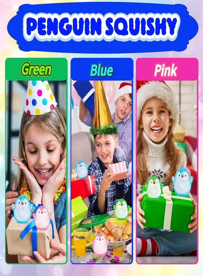 EVDERS 1Pcs Blue Penguin Sugar Stress Ball Squishy Toys for Kids Adults- Soft Cute Animals Squeeze Sensory Toy Anxiety & Stress Relief Squishy Penguin Sugar Ball for Birthday Classroom Prizes - Image 4
