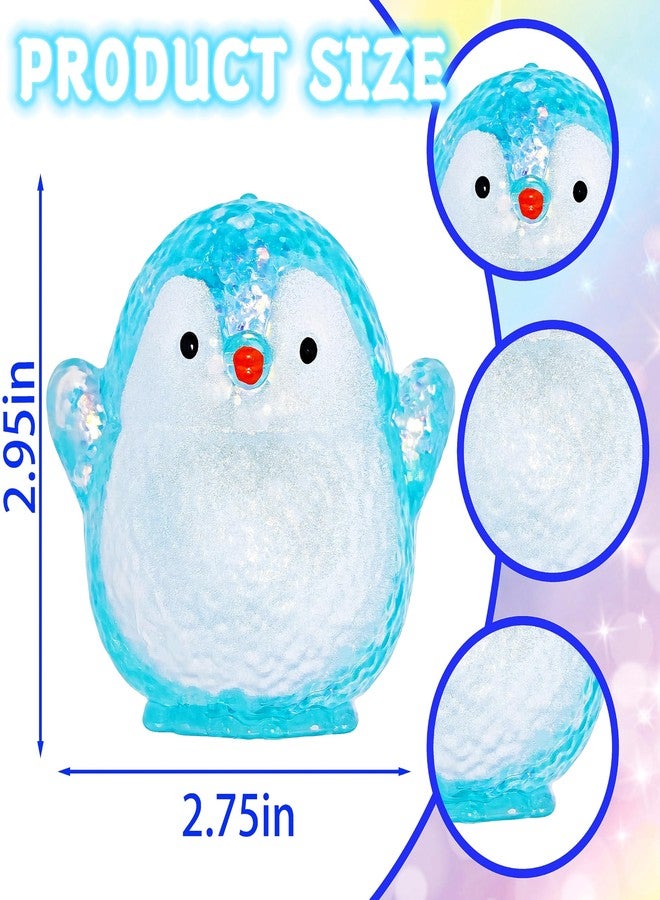 EVDERS 1Pcs Blue Penguin Sugar Stress Ball Squishy Toys for Kids Adults- Soft Cute Animals Squeeze Sensory Toy Anxiety & Stress Relief Squishy Penguin Sugar Ball for Birthday Classroom Prizes - Image 2