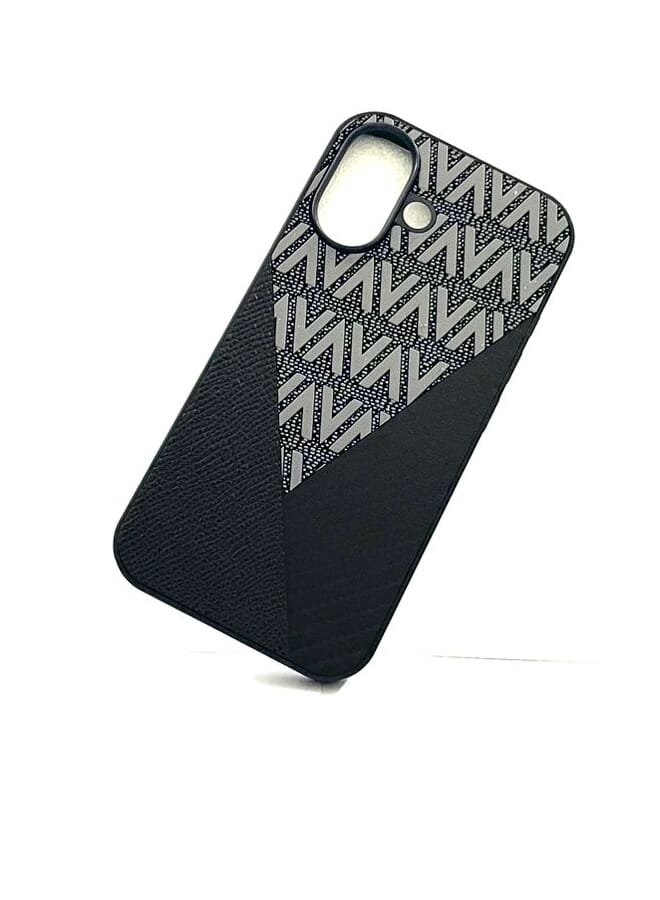 عام غطاء خلفي واقٍ لهاتف أبل آيفون 16 أسود/رمادي