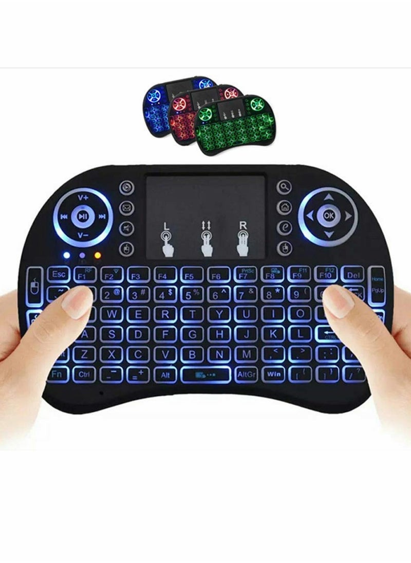 KASTWAVE - Wireless Mini Keyboard Remote Control Touchpad Mouse Combo Controller with RGB Backlit for Smart TV Android TV Box PC IPTTV 2.4GHz - Image 1