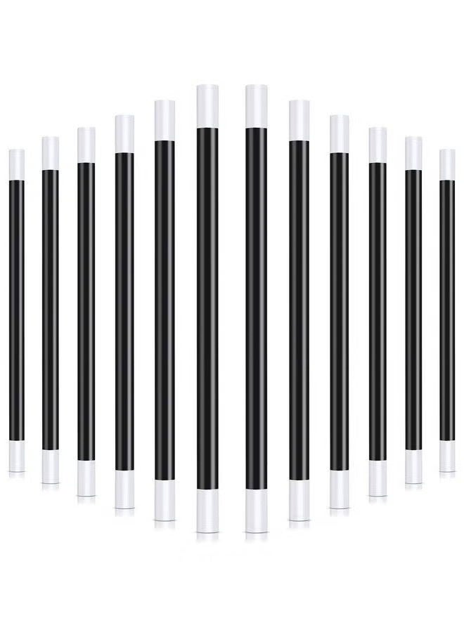 إيزي لايف مجموعة من 12 عصا سحرية بطول 10 بوصات باللونين الأسود والأبيض، إكسسوار كلاسيكي لزي الساحر للحفلات والعروض المسرحية والهالوين - Image 3