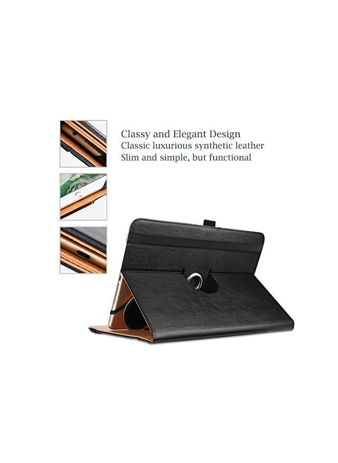 Procases - 9"-10.1" Inch Universal Tablet Case, Protective Cover Stand Folio Case For 9 10 10.1 Inch Android Touchscreen Tablet, With 360 Degree Rotatable Kickstand And Multiple Viewing Angles -Black - Image 1