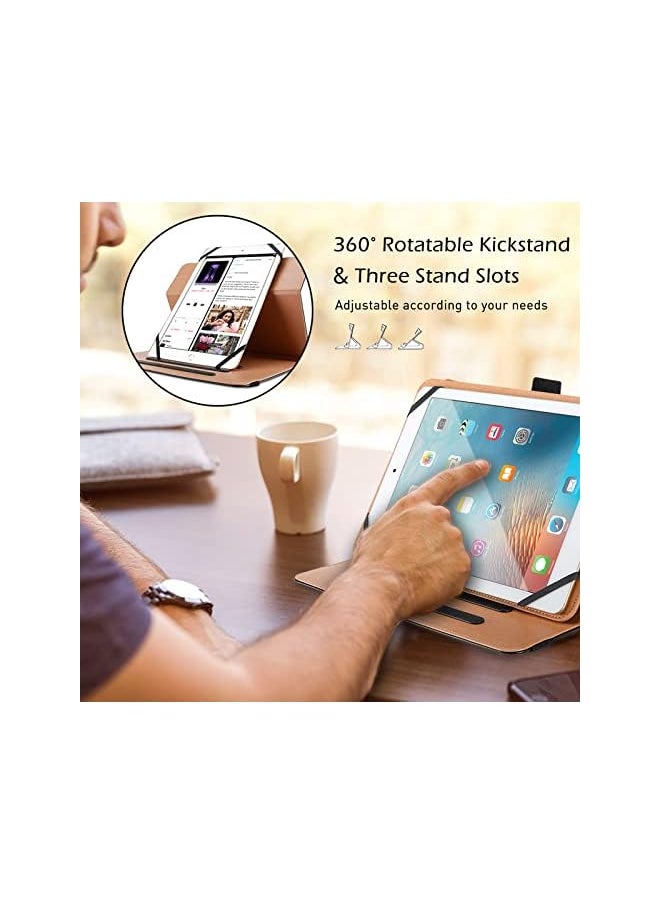Procases - 9"-10.1" Inch Universal Tablet Case, Protective Cover Stand Folio Case For 9 10 10.1 Inch Android Touchscreen Tablet, With 360 Degree Rotatable Kickstand And Multiple Viewing Angles -Black - Image 1