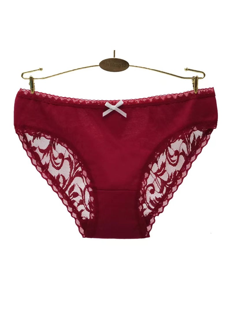Zeemey - Zeemey 6-Piece Cotton Bikini Breathable Panties Low Waist Fashionable Ladies Charming Thick Bottom - Image 1