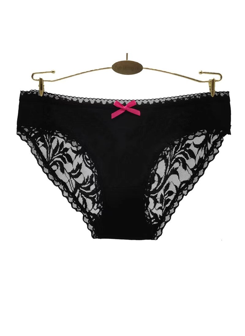 Zeemey - Zeemey 6-Piece Cotton Bikini Breathable Panties Low Waist Fashionable Ladies Charming Thick Bottom - Image 1