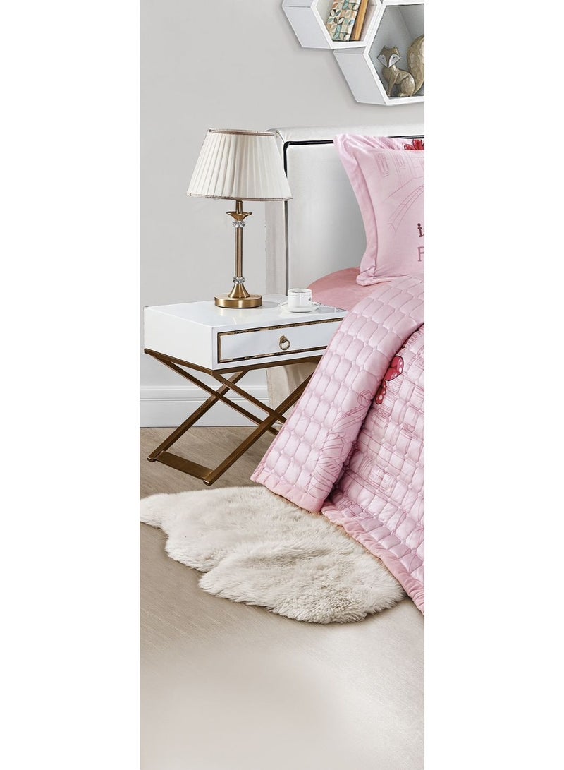 ريد روز مفرش سرير نفر مضغوط من المخمل الناعم ليمنحك الدفئ والراحة مقاس 170 *210 سم - Image 2